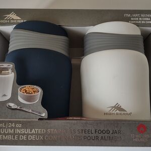 High Sierra Navy and White Insulated Food Jars - 2 Pack